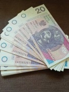Banknoty Polska 2016r. 20 zl.  UNC