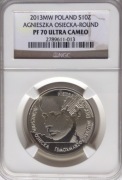 10 ZŁ AGNIESZKA OSIECKA 2013 NGC PF70 ! MAX IDEAŁ RZADKOŚĆ