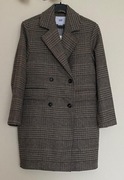 Płaszcz w kratkę z domieszką wełny 