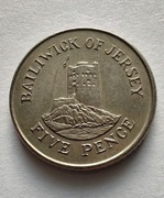 JERSEY 5 Pence 1990 ŁADNA 