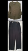 Zestaw: Bluzka zielona House collection + Spodnie ciemno szare M 
