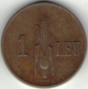 Rumunia 1 leu lej 1938 - 18 mm - nr 2 - śniedź