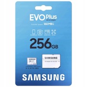 KARTA PAMIĘCI SAMSUNG EVO+ 256GB micro SD 160MB/s z adapterem