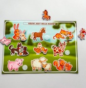 MamaUkładanka na rzepy karta pracy zabawka pomoc dydaktyczna Montessori