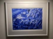 Inkografia E. Dwurnik „Stare Miasto” , sygnowana, certyfikat