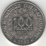 Afryka Zachodnia (BCEAO) 100 franków 1982 - 26 mm - nr 2