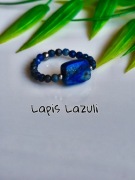 Pierścionek - lapis lazuli, stal chirurgiczna 