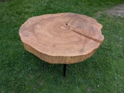 Stolik kawowy plaster jesionu 80 - 85 cm