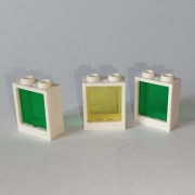 LEGO okno 1x2x2 kolorowe szyby 60592 79128 3 szt N