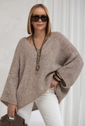 STYLOWY SWETEREK DAMSKI OVERSIZE  NOWOŚĆ SPLOTY