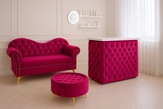 Sofa chesterfield II+ recepcja + stolik + PREZENT