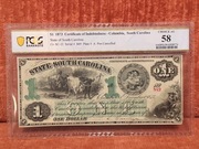 1 DOLAR USA 1873 , SOUTH CAROLINA