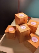 Świecznik drewniany 