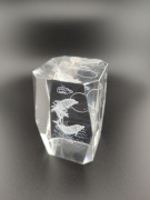 Figurka szklana Delfiny 3D w szkle laser 