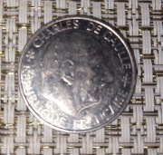 1 Frank 1988 rok Charles De Gaulle