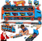Hot Wheels Transporter 2w1 z torem +3 autka – dla dzieci 4-8 lat