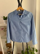 Niebieska koszula w białe paski 98% cotton