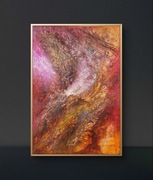 Pejzaż, abstrakcja, olej, 70x100cm, Monika Seroka