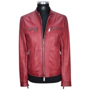 Kurtka skórzana czerwona, produkcji włoskiej. Firmowa Dsquared2