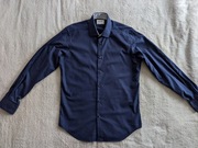 Granatowa elegancka koszula wizytowa z długim rękawem TM Lewin 39 cm