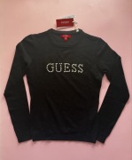 GUESS Nora Sweter czarny S z cyrkoniami Q5GR04Z0610 - stan jak na zdjęciach