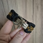 Bransoletka paracord ozdobne zapięcie