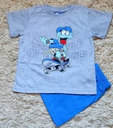 Deskorolka chłopięca piżama kr.rękaw kr.spodnie r.128