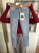 Nowe Jeansy M.Sara Skinny + paska