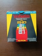 Nowe dyskietki 3,5" VERBATIM DataLife Colors MF 2HD (10 szt.)