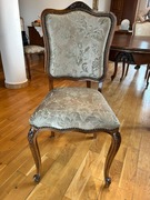 Drewniane krzesła obiciowe 6 sztuk Ludwik