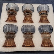 Zestaw świeczników szklanych 6 sztuk 