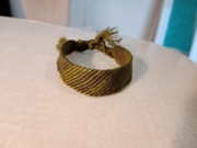 Bransoletka z muliny w zielone paski