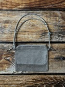 Srebrna cekinowa torebka damska mini 28 cm nowa glamour