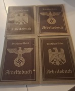 4x Książeczka Pracy Arbeitsbuch III Rzesza Niemiecka Wehrmacht 