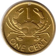 SESZELE, 1 cent 1997, KM# 46, UNC