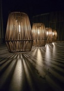 Zestaw 4 lampionów solarnych plecionych 