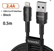 Kabe USB A - Apple Lightning TOOCKI 2,4A 0,5m