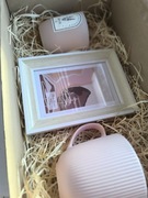 Gotowy zestaw prezentowy | kubek + świeca + ramka | estetyczny, zapakowany