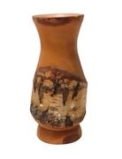 Wazon drewniany polano konar brzozy PRL cepelia