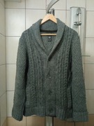 męski sweter L wełna alpaka kardigan Bugatti kolor szary melanż fa