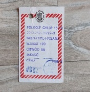 Metka odzieżowa PRL 1988 r. Dziewiarska Spółdzielnia Pracy Zjednoczenie