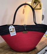 Torebka,kosz wykonana ręcznie ze sznurka bawełnianego 