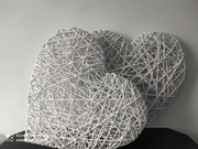 Serce 3D z wikliny papierowej 60cm