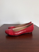Czerwone balerinki na mini obcasie rozmiar 38