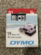 Oryginalna samoprzylepna taśma DYMO D1 black/clear