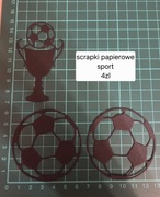 Scrapki papierowe sport puchar piłka nożna dekoracje kibica