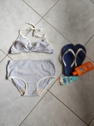 vintage retro oldskool prl kostium strój kąpielowy dwuczęściowy opalacz