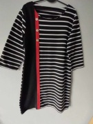 Sukienka z  dzianiny, pasy ,44,jakosc/