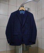 Męski garnitur XL  dwuczęściowy marki Christian Berg w kolorze granatow