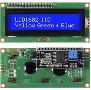 Wyświetlacz alfanumeryczny LCD 1602 + I2C, niebieski